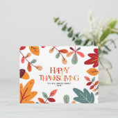 カラフルの葉ハッピーサンクスギビング カード (スタンド正面)