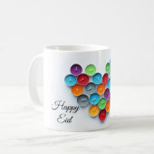 カラフルの蝋燭のマグを持つEidムバラク コーヒーマグカップ (正面左)