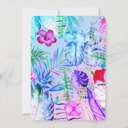 カラフルの誕生日パーティー 招待状 (裏面)