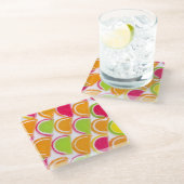 カラフルの違うなゼリーキャンデー ガラスコースター (アングル)