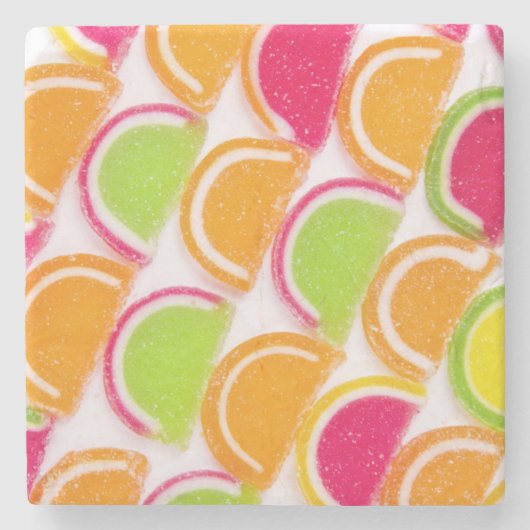 カラフルの違うなゼリーキャンデー ストーンコースター (正面)