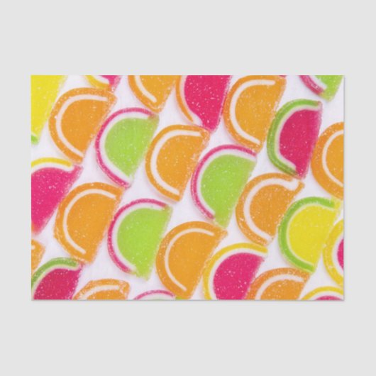 カラフルの違うなゼリーキャンデー 薄葉紙 (正面)