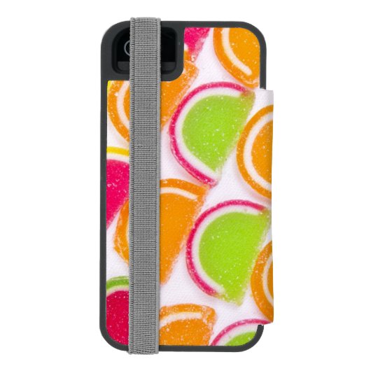 カラフルの違うなゼリーキャンデー INCIPIO iPhoneウォレットケース (フォリオ裏面)