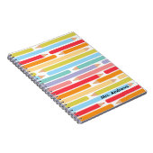 カラフルの鉛筆の美術教師の感謝 ノートブック (右側)