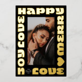 カラフルの願い | christmas one photoonyonx 箔シーズンカード (正面)