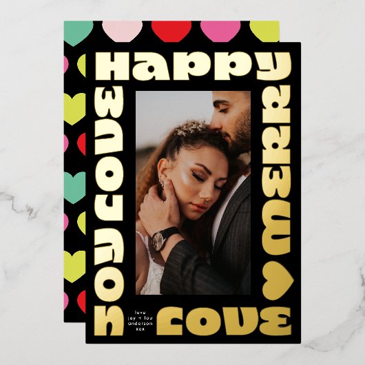 カラフルの願い | christmas one photoonyonx 箔シーズンカード (正面/裏面)