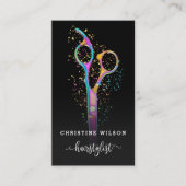 カラフルの髪結い鋏 名刺 (正面)