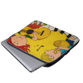 カラフルの黄色のライブミュージック ラップトップスリーブ (正面下部)