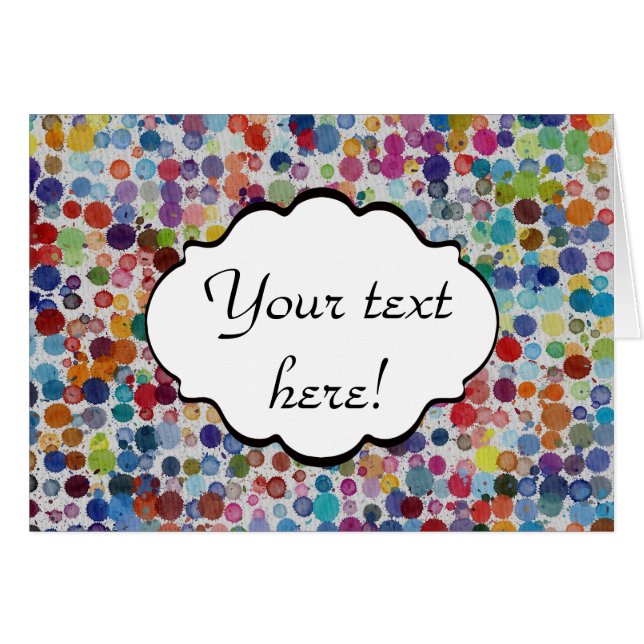 カラフルの（ばちゃばちゃ）跳ねるの抽象デザイン (正面横)