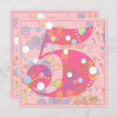 カラフルはあらゆる年齢の誕生日のパーティの招待状泡立ちます 招待状 (正面/裏面)