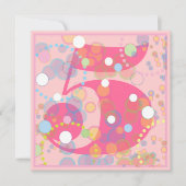 カラフルはあらゆる年齢の誕生日のパーティの招待状泡立ちます 招待状 (正面)