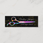 カラフルはさみフェイクグリッター スキニー名刺 (正面)