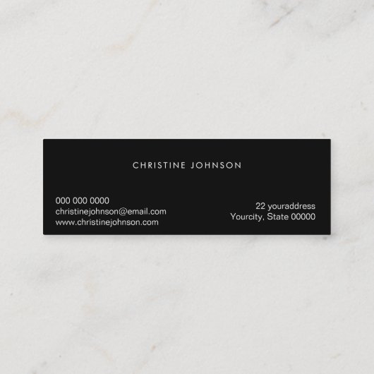 カラフルはさみフェイクグリッター スキニー名刺 (裏面)