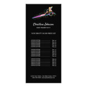 カラフルはさみ美容師ブラックプライスリスト ラックカード (正面)