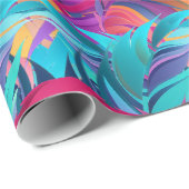 カラフルはっきりしたの羽 ラッピングペーパー (ロールコーナー)