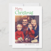 カラフルはっきりしたクリスマス写真ホリデーカード シーズンカード (正面)