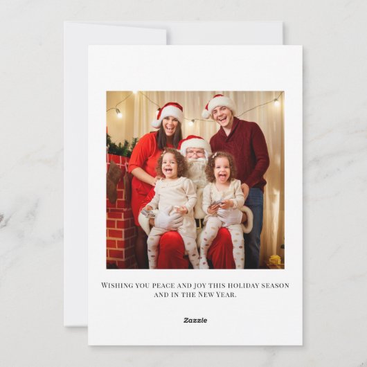 カラフルはっきりしたクリスマス写真ホリデーカード シーズンカード (裏面)