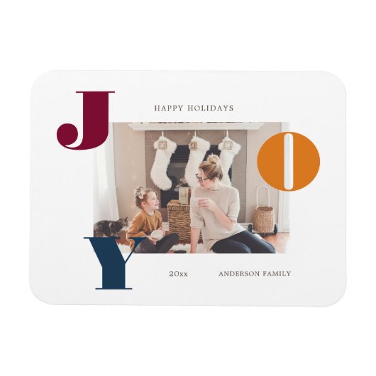 カラフルはっきりしたスクリモダンプトの写真の祝日  マグネット (横)