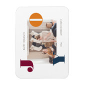 カラフルはっきりしたスクリモダンプトの写真の祝日  マグネット (縦)