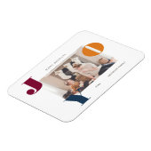 カラフルはっきりしたスクリモダンプトの写真の祝日  マグネット (左側)