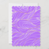 カラフルはっきりしたフローラ開花金ゴールド婚約パーティ 招待状 (裏面)