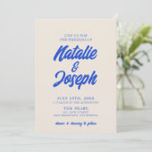 カラフルはっきりしたミニマルブッ結婚クモダンス 招待状 (スタンド正面)