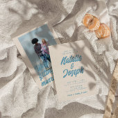 カラフルはっきりしたミニマルブッ結婚クモダンス 招待状