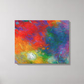 カラフルはっきりしたモダン抽象芸術アート赤と青 キャンバスプリント (正面)