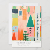 カラフルはっきりしたレトロ抽象芸術 シーズンカード (正面)