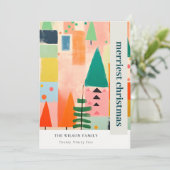 カラフルはっきりしたレトロ抽象芸術 シーズンカード (スタンド正面)