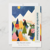 カラフルはっきりしたレトロ抽象芸術 シーズンカード (正面)