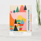 カラフルはっきりしたレトロ抽象芸術 シーズンカード (正面)