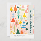 カラフルはっきりしたレトロ抽象芸術 シーズンカード (正面)