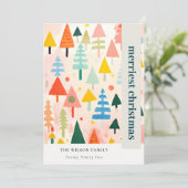 カラフルはっきりしたレトロ抽象芸術 シーズンカード (スタンド正面)