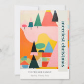 カラフルはっきりしたレトロ抽象芸術 シーズンカード (正面)