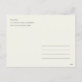 カラフルはっきりしたレトロ抽象芸術 シーズンポストカード (裏面)