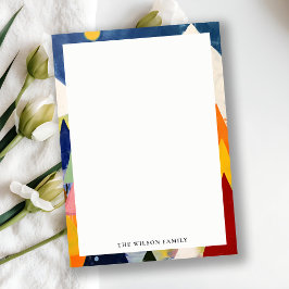 カラフルはっきりしたレトロ抽象芸術 ノートカード