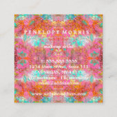 カラフルはっきりした抽象芸術 スクエア名刺 (裏面)