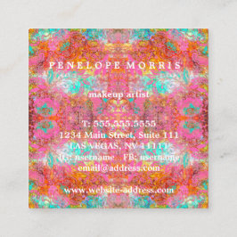 カラフルはっきりした抽象芸術 スクエア名刺