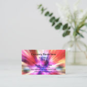 カラフルはっきりした絞り染めスタイル 名刺 (スタンド正面)