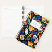 カラフルはっきりした花パーソナライズされた柄2025 プランナー手帳 (ディスプレー)