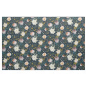 カラフルはっきりした花模様赤面と海軍 ファブリック (ヤード)