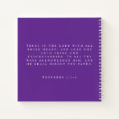 カラフルはっきりした花模様Sermonノート年と名前の追加 ノートブック (裏面)