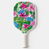 カラフルはっきりした離れ花柄 ピックルボールラケット (正面)
