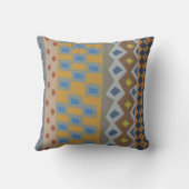 カラフルはアフリカの芸術を抽出します クッション (裏面)