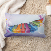 カラフルはキーボードを抽出します ランバークッション (ブランケット)