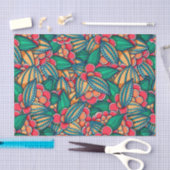 カラフルはココア豆の図解入りの、写真付きのなパターンを抽出します 薄葉紙 (クラフト)