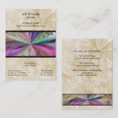 カラフルはコラージュのリボンを抽出します 名刺 (正面/裏面)