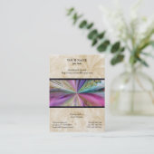 カラフルはコラージュのリボンを抽出します 名刺 (スタンド正面)