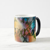 カラフルはスネークスキンパターンを抽出します モーフィングマグカップ (正面右)